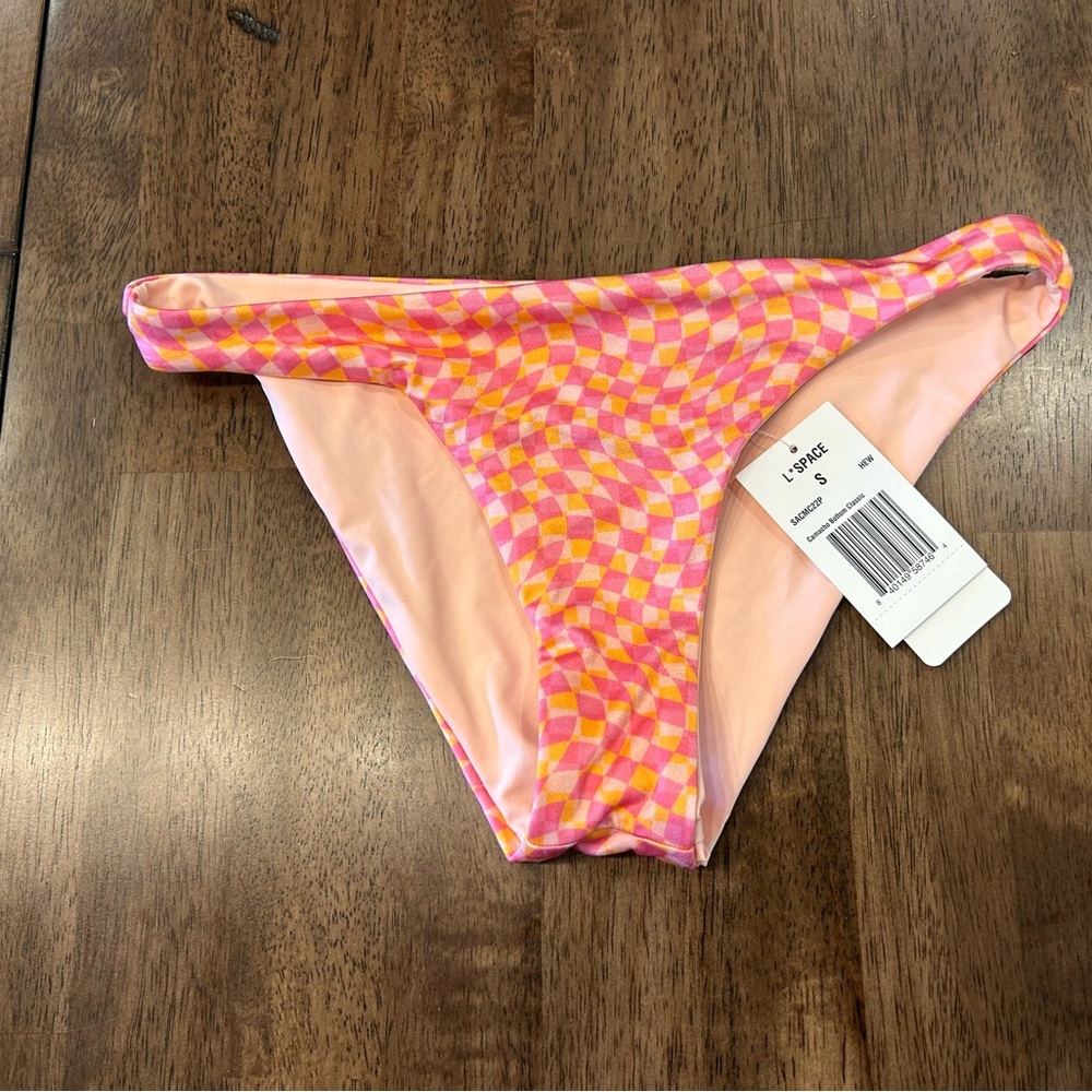 Pink and Orange‎ Checkered Swim Bottom